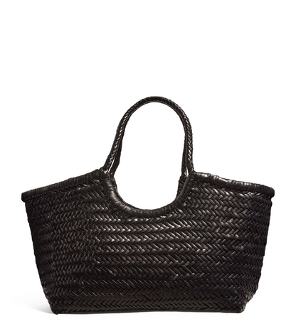 DRAGON DIFFUSION  Large Leather Woven Nantucket Tote Bag-ML-TB0033