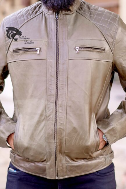 Carrara leather jacket-ML-JK0017