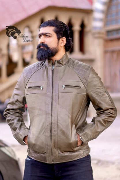 Carrara leather jacket-ML-JK0017