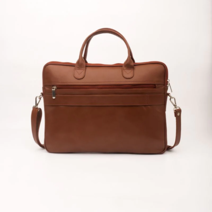 Milano laptop Bag – Slim Leather Laptop Bag-Tan-ML-008