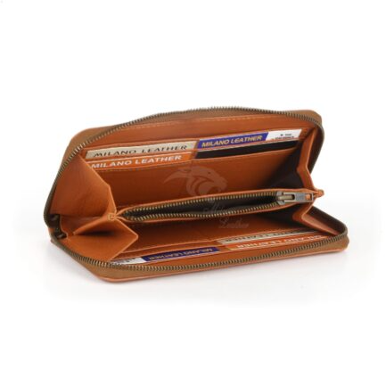 Milano Leather Accordian Zip Wallet-ML-007