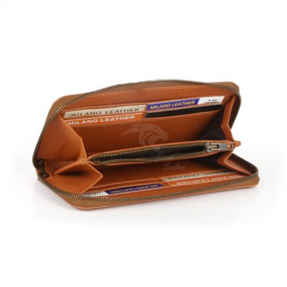 Milano Leather Accordian Zip Wallet-ML-007